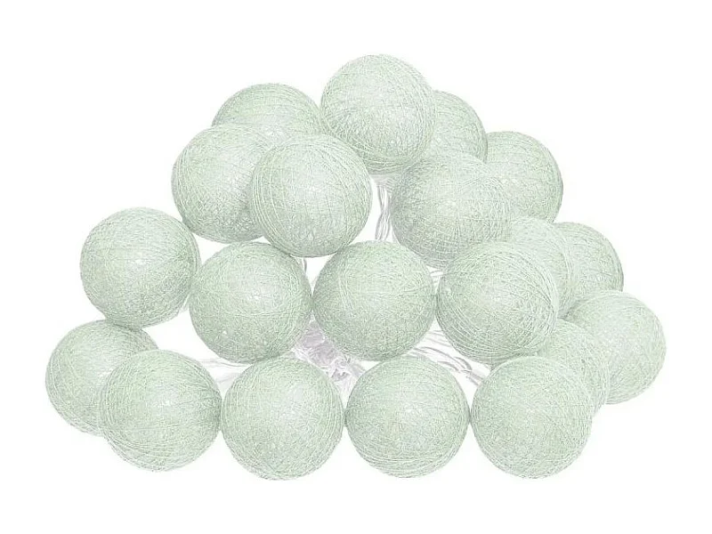 Guirlande Lumineuse Led "20 Boules" 435cm Vert Céladon