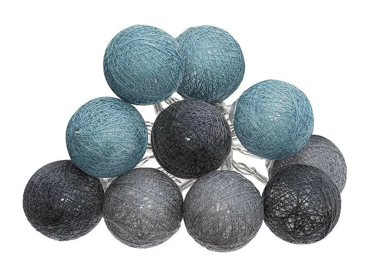 Guirlande Led 10 Boules "Winter" 165cm Multicolore