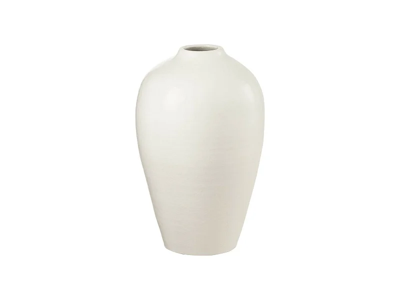 Vase Déco Poterie "Ying" 35cm Blanc