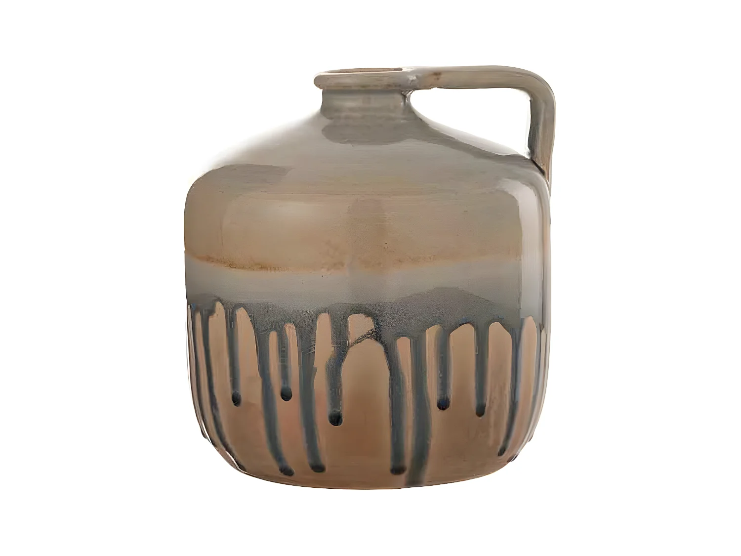 Vase Design en Céramique "Droplet" 20cm Beige