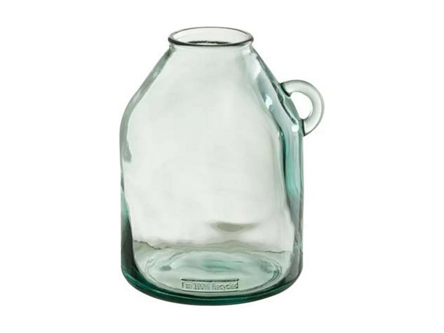 Vase Cylindrique Design "Anse" 25cm Transparent
