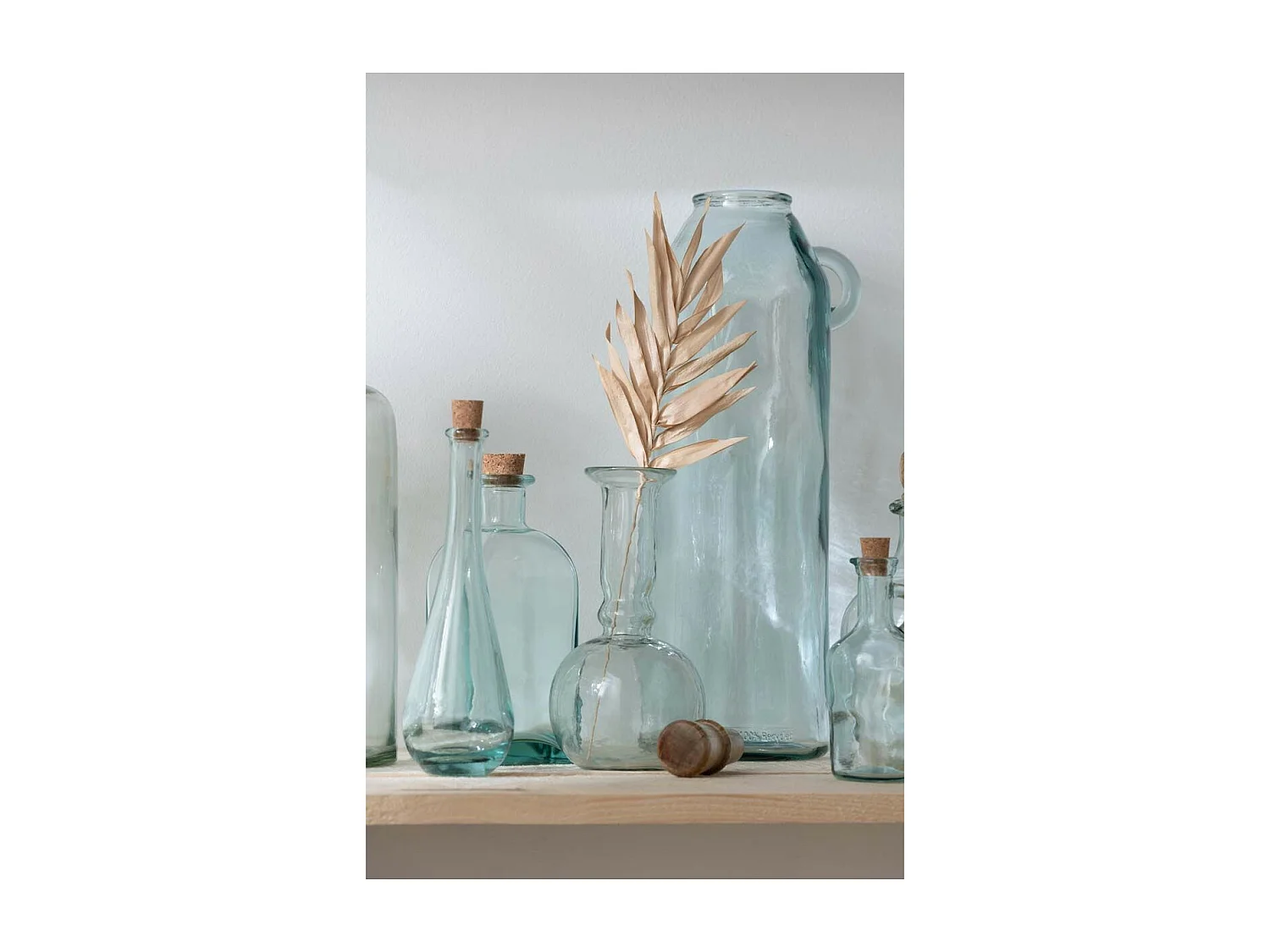 Vase Cylindrique Design "Anse" 45cm Transparent