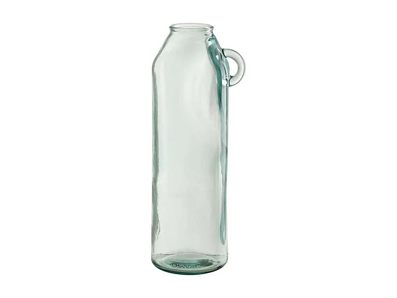 Vase Cylindrique Design "Anse" 45cm Transparent