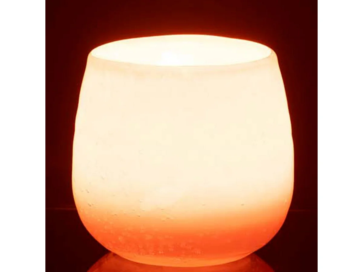 Vase Design en Verre "Juliette" 11cm Orange & Rose