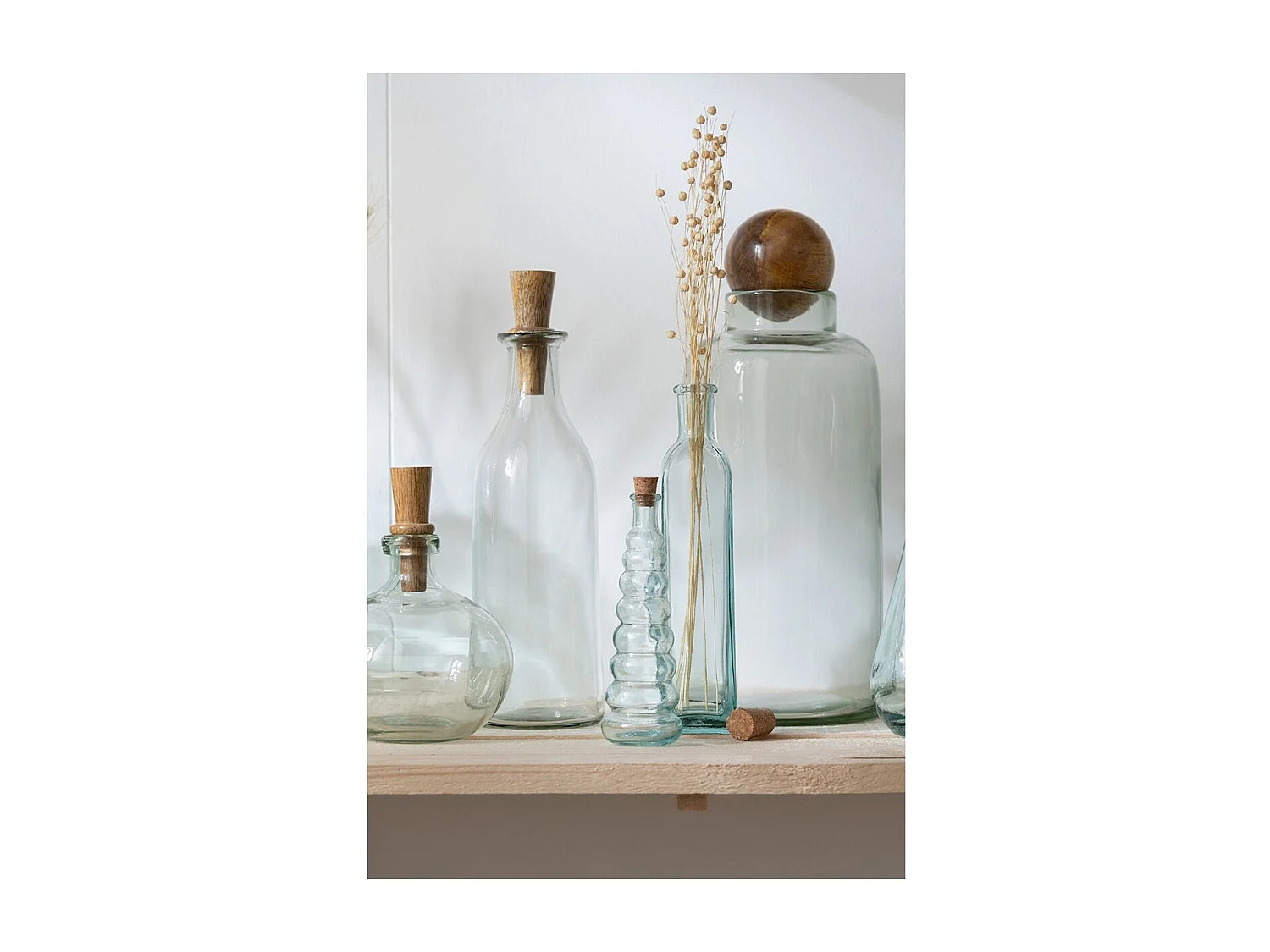 Vase Déco en Verre "Clarissa" 36cm Transparent