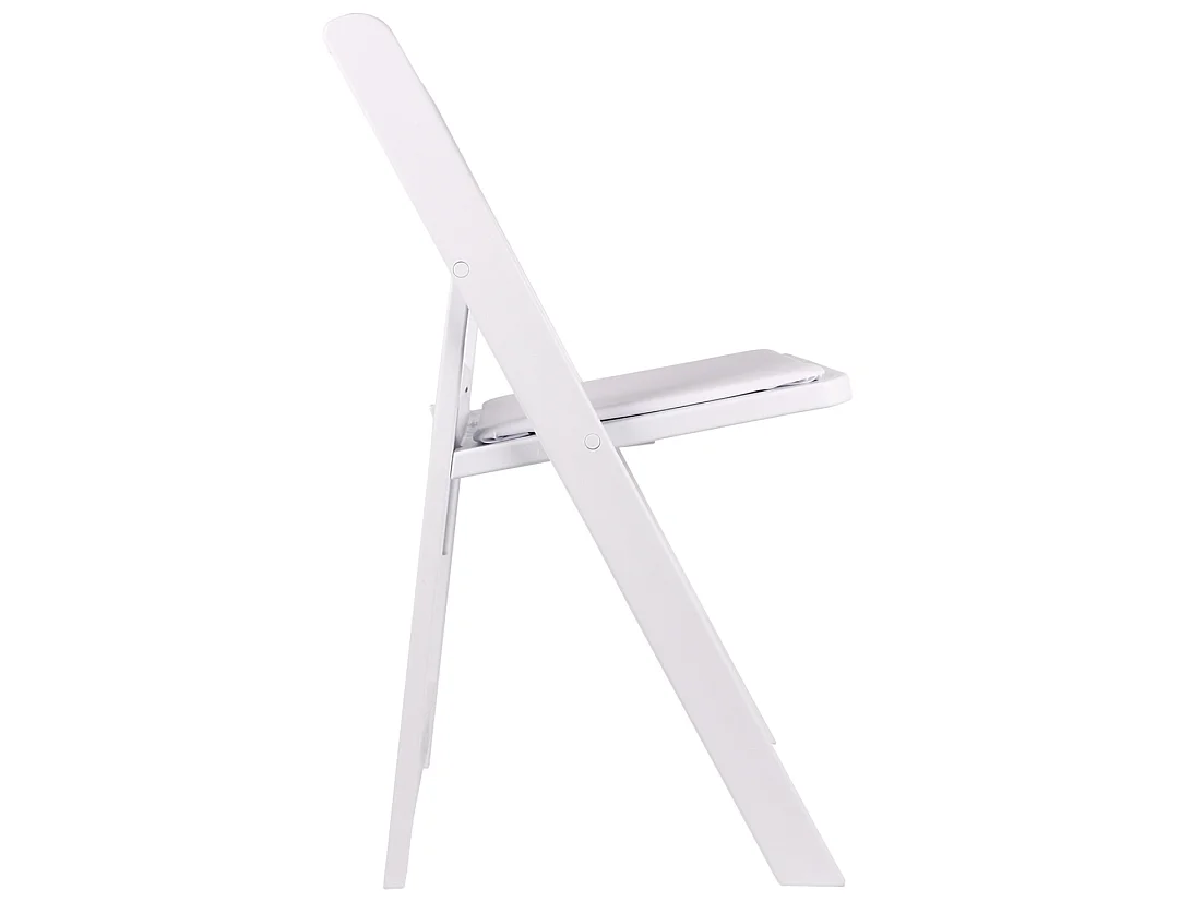 Lot de 4 chaises pliantes en Polypropylène coloris blanc - L. 44,5  x P. 43  x H. 88  cm