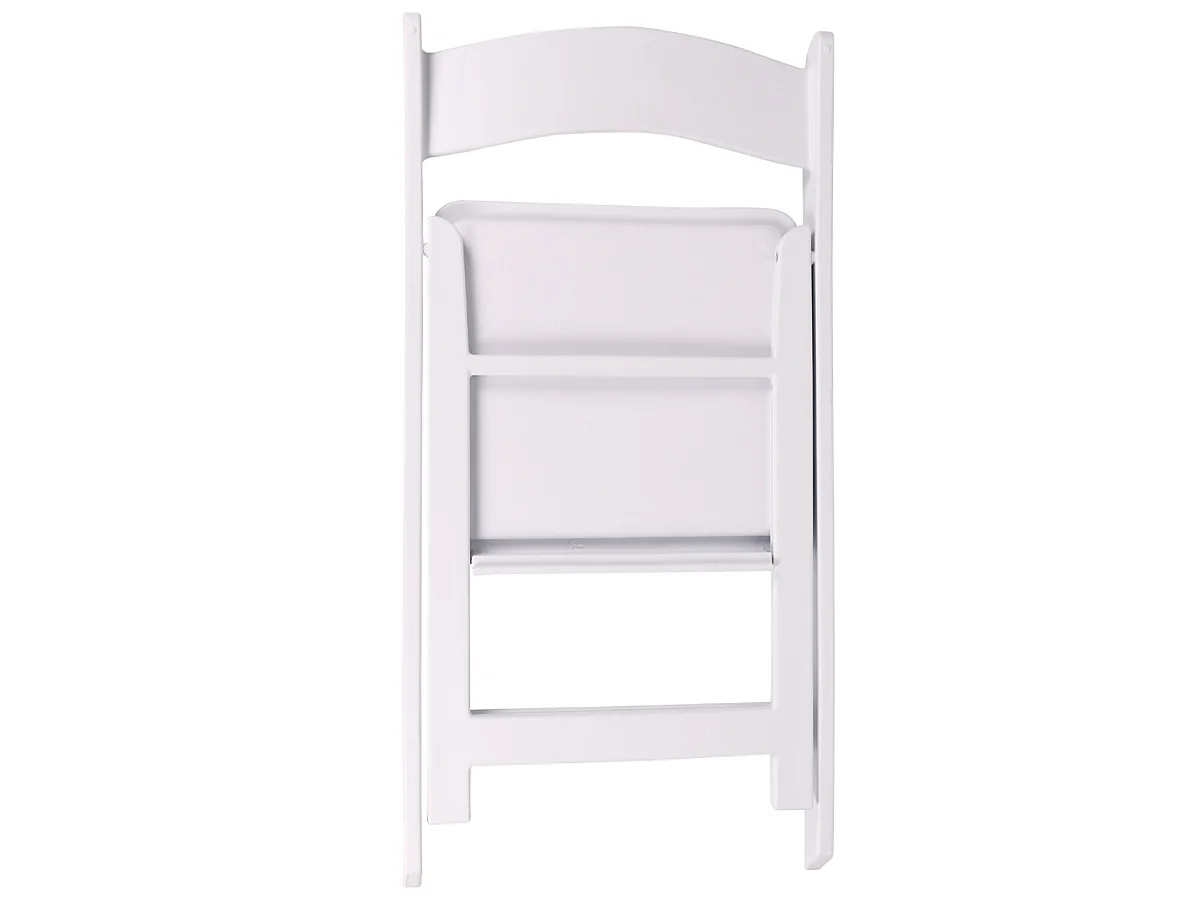 Lot de 4 chaises pliantes en Polypropylène coloris blanc - L. 44,5  x P. 43  x H. 88  cm