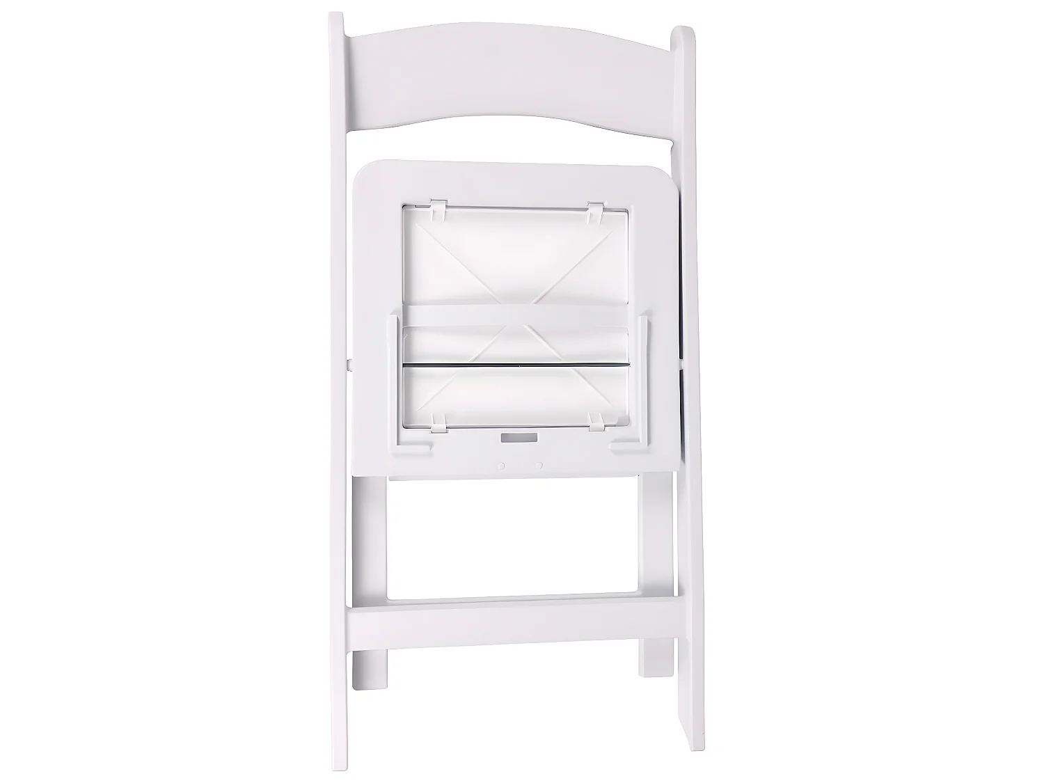 Lot de 4 chaises pliantes en Polypropylène coloris blanc - L. 44,5  x P. 43  x H. 88  cm