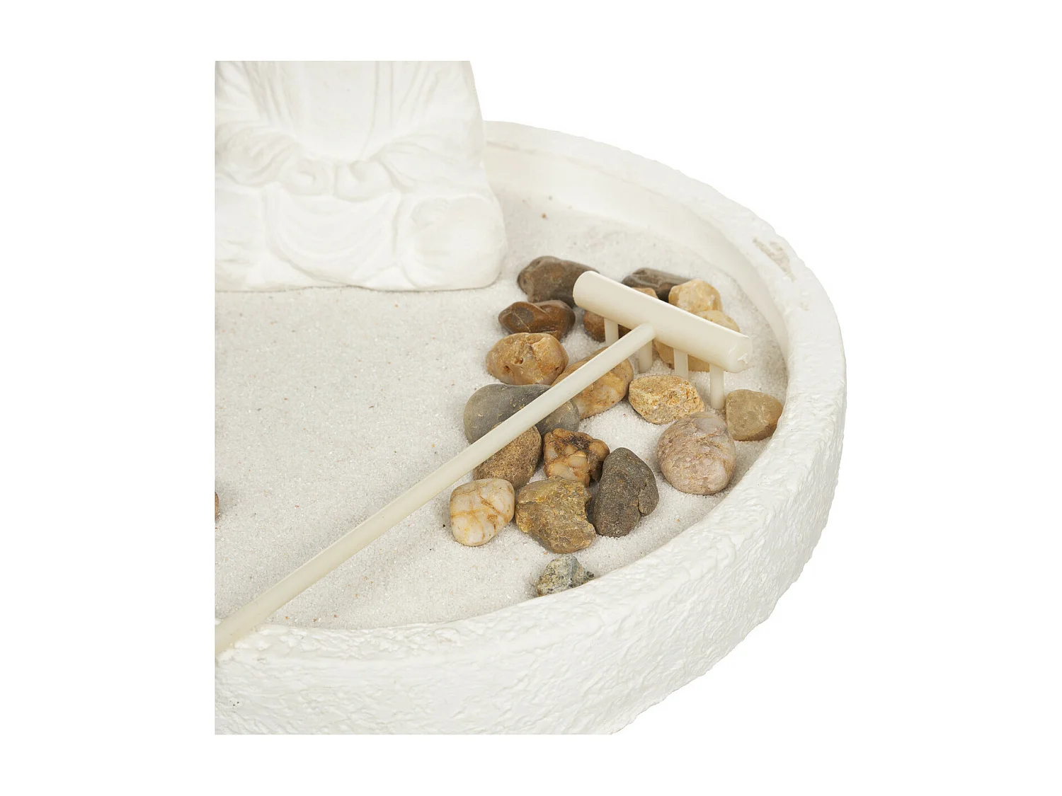 Jardin Zen Déco "Wasila" 18cm Blanc