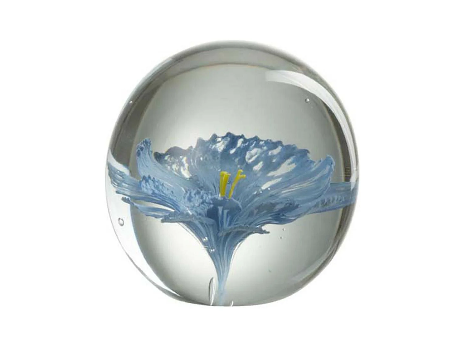 Presse-Papier Rond Design "Fleur" 10cm Bleu