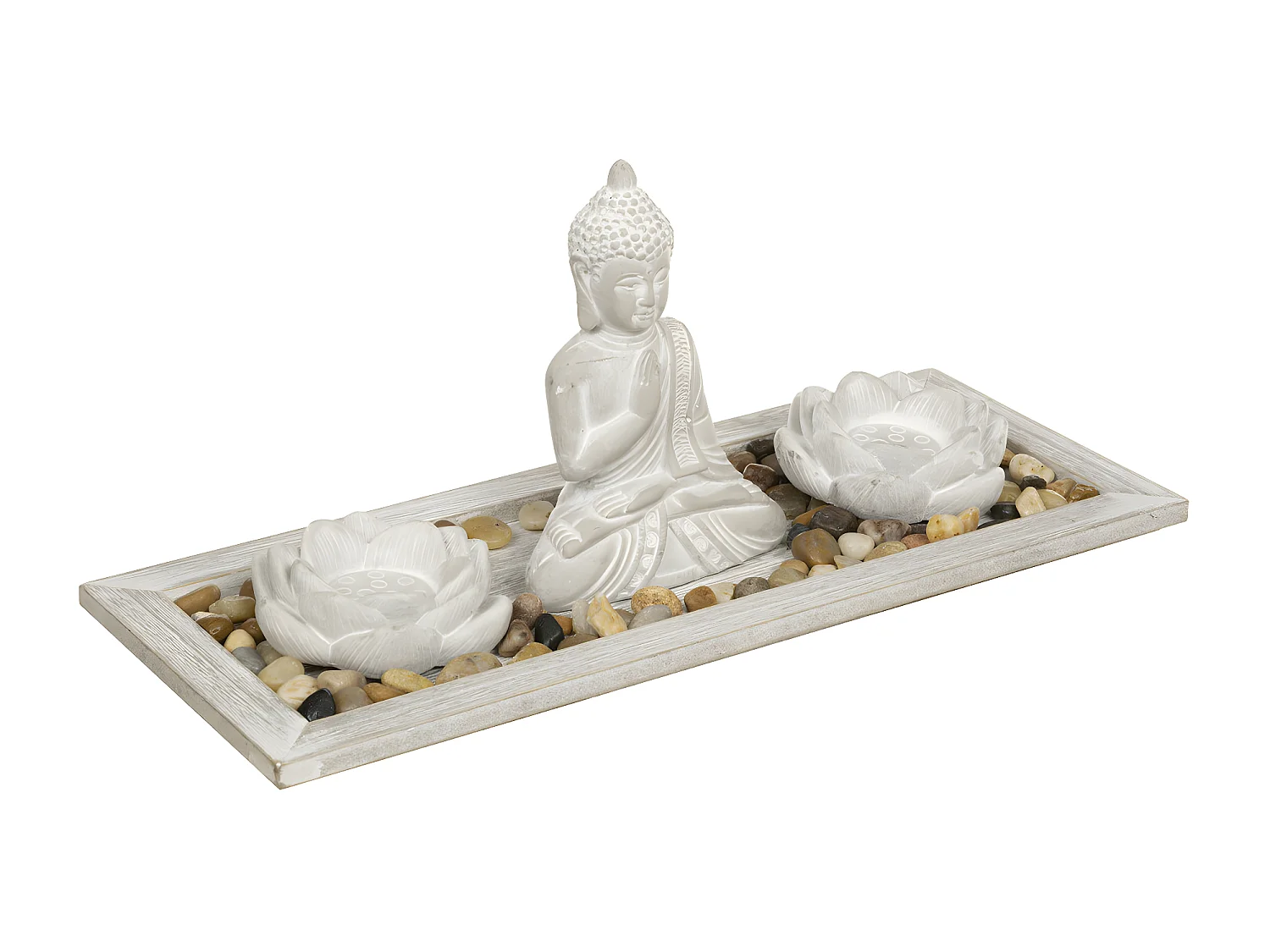 Jardin Zen Déco "Padmavati" 34cm Gris