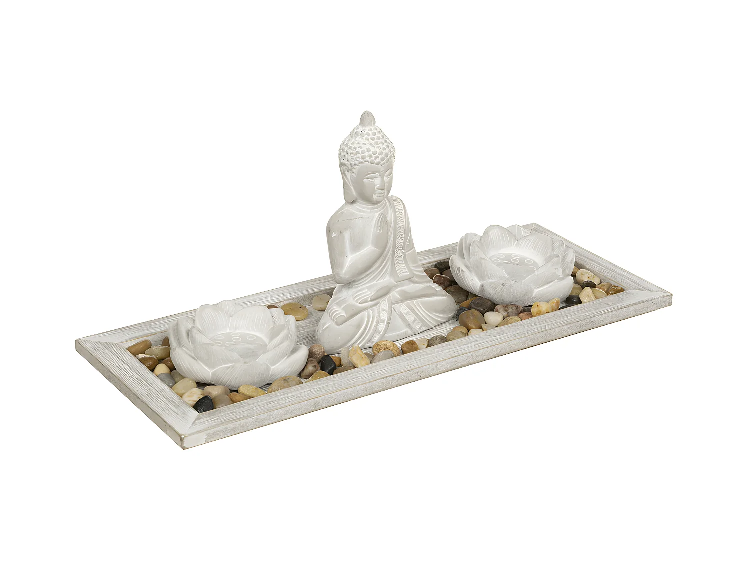 Jardin Zen Déco "Padmavati" 34cm Gris