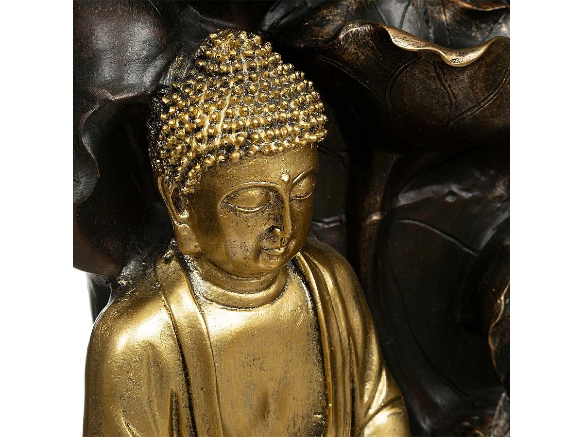 Fontaine & Bouddha Déco "Kalyani" 39cm Noir & Or