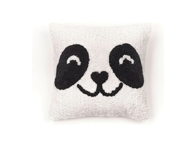 Cuscino con imbottitura per bambini design animale, tessuto di cotone trapuntato. M/Panda 40x40cm