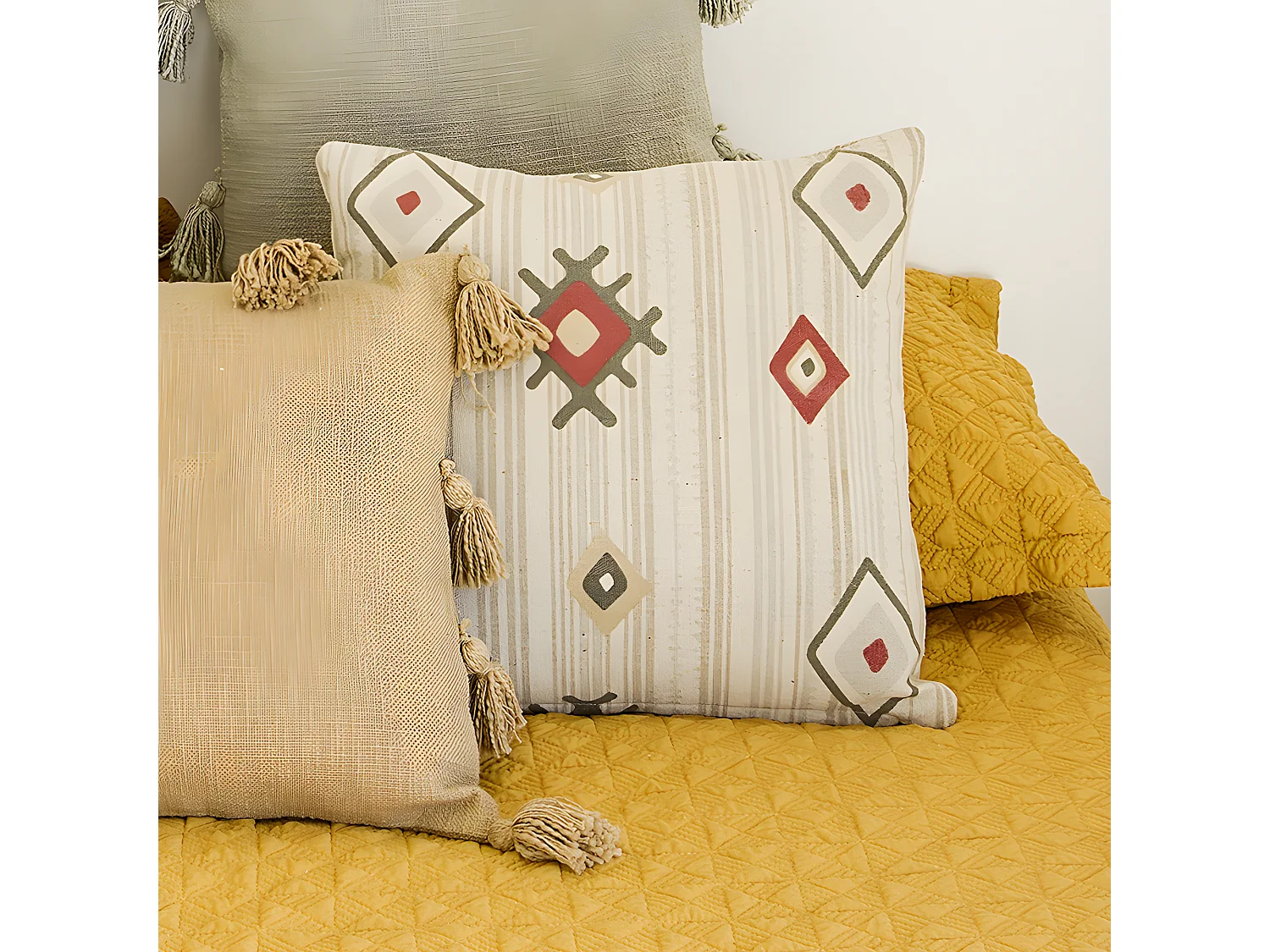 Housse de coussin en coton imprimé M/Rush