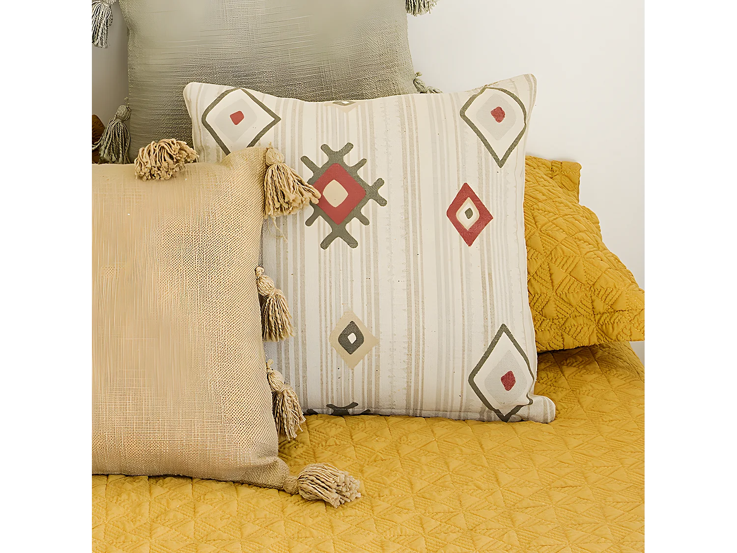 Housse de coussin en coton imprimé M/Rush