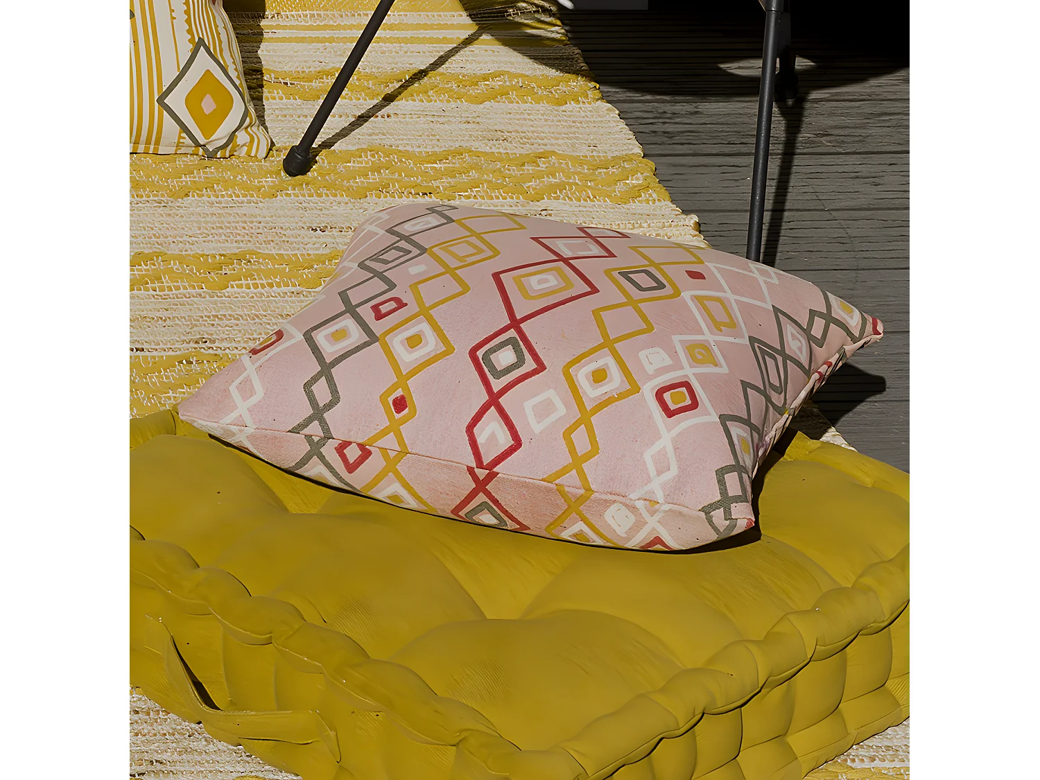 Housse de coussin en coton imprimé M/Abba