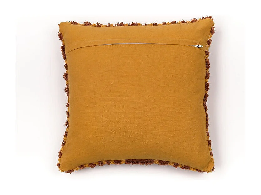 Kussen met kindervulling dierenmotief, getufte katoenen stof. M/Leon 40x40cm