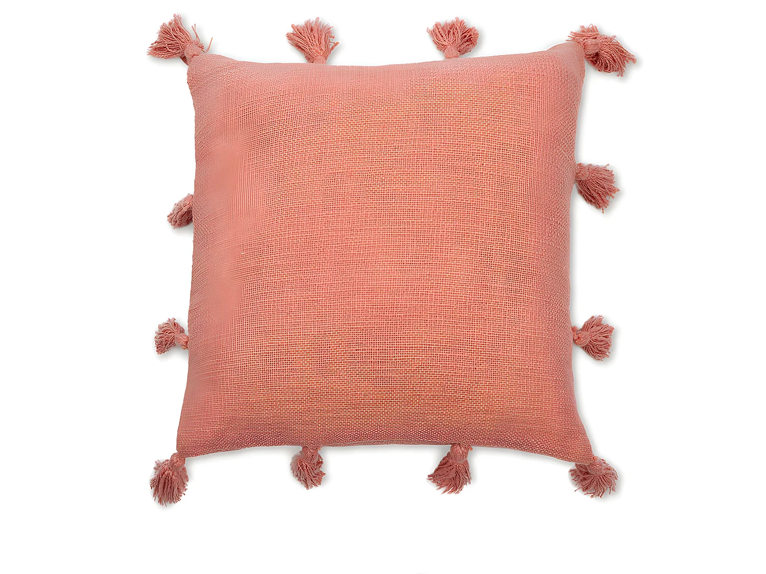 M/Joy katoenen kussenhoes met franjes