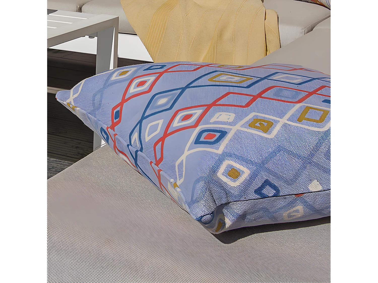 Housse de coussin en coton imprimé M/Abba