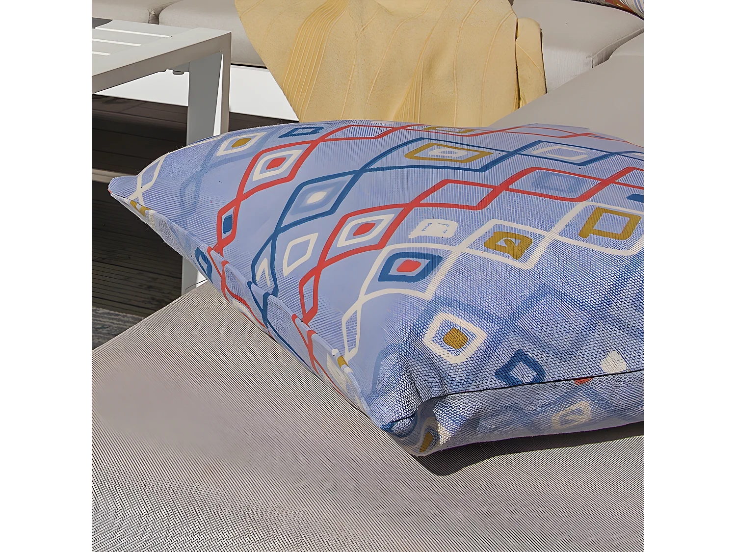 Housse de coussin en coton imprimé M/Abba