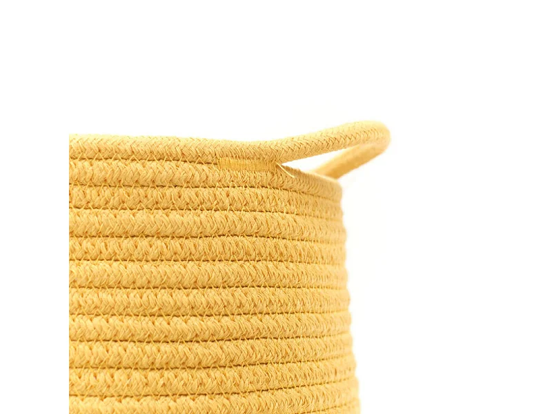 Panier en jute et corde teinte. Ocre 50x30cm