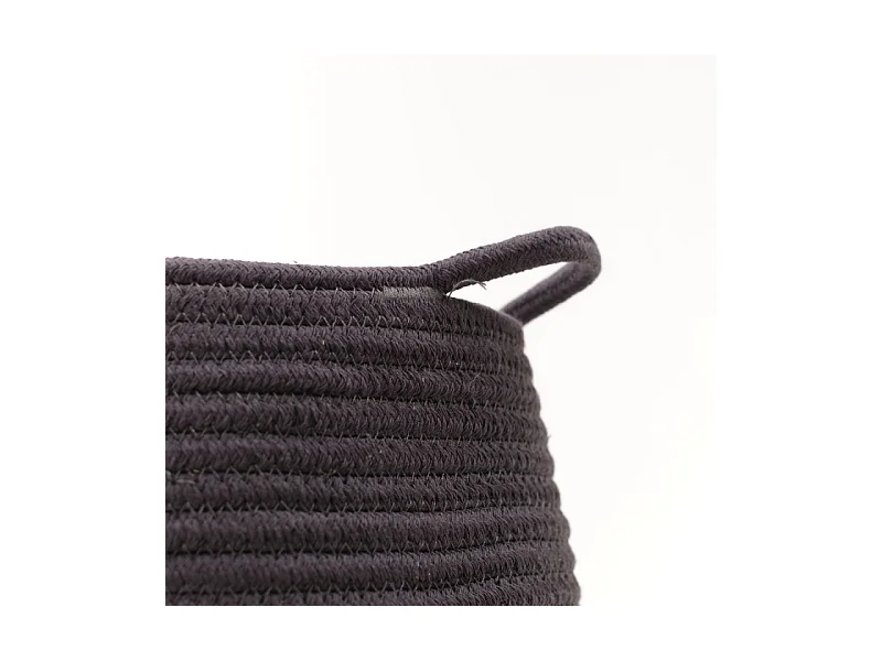 Panier en jute et corde teinte. Fusain 50x30cm