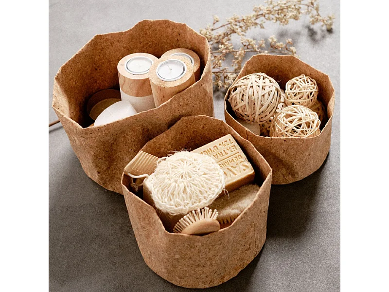 Set 3 paniers en liège.