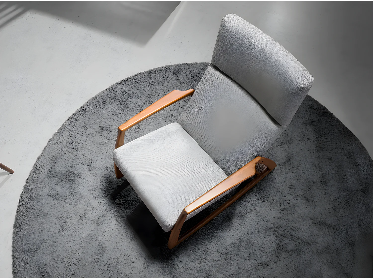 Fauteuil à bascule en tissu gris 5106 ANGEL CERDA