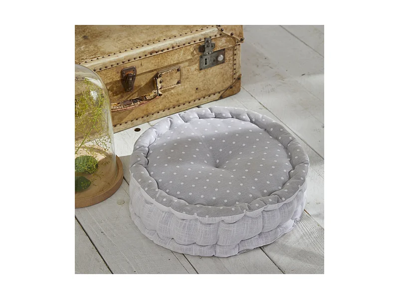 Cirkelvormig vloerkussen, bedrukt, 100% katoen. M/HeartSteel.14 40x10cm