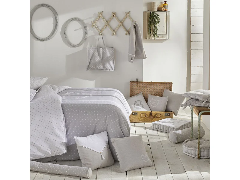 Cirkelvormig vloerkussen, bedrukt, 100% katoen. M/HeartSteel.14 40x10cm