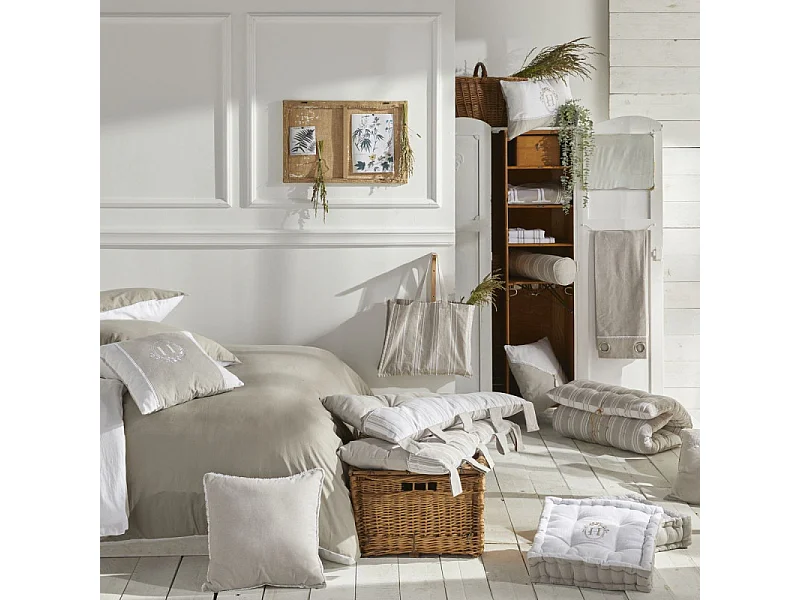 Banc ou coussin de sol, imprimé, 100% coton. M/HomeLinen.13 60x120cm