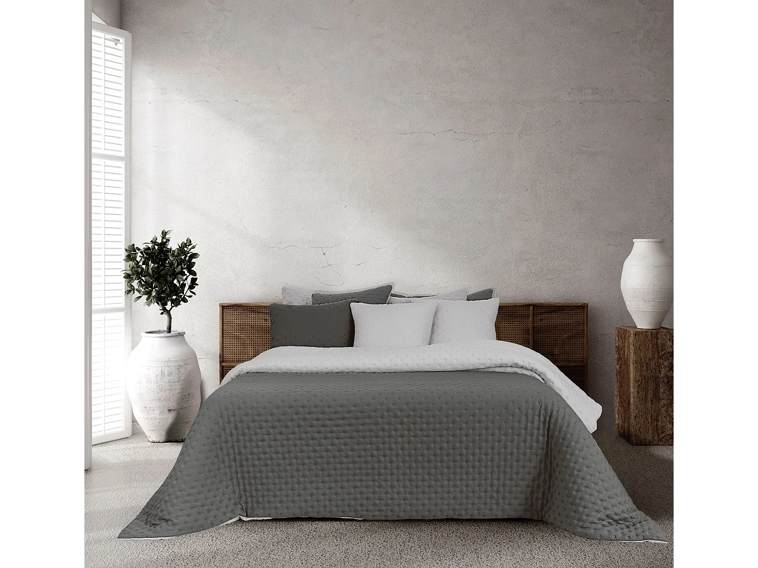 Couette d’hiver lisse réversible Marengo 235x260cm