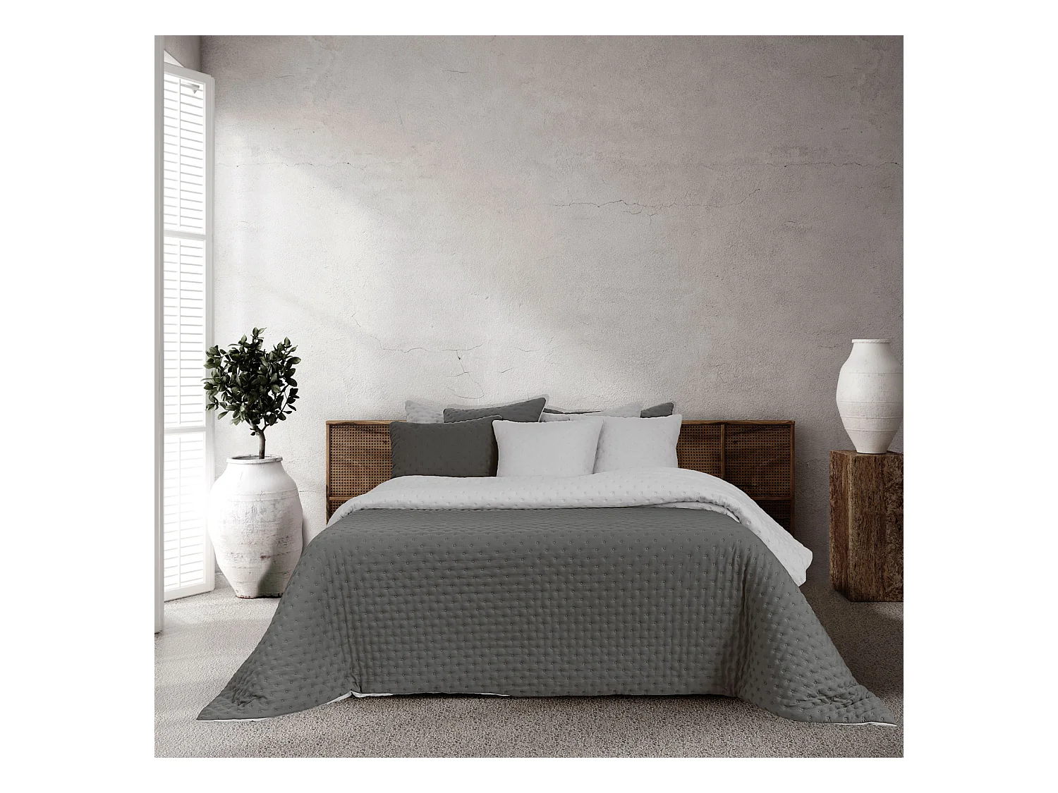 Couette d’hiver lisse réversible Marengo 235x260cm