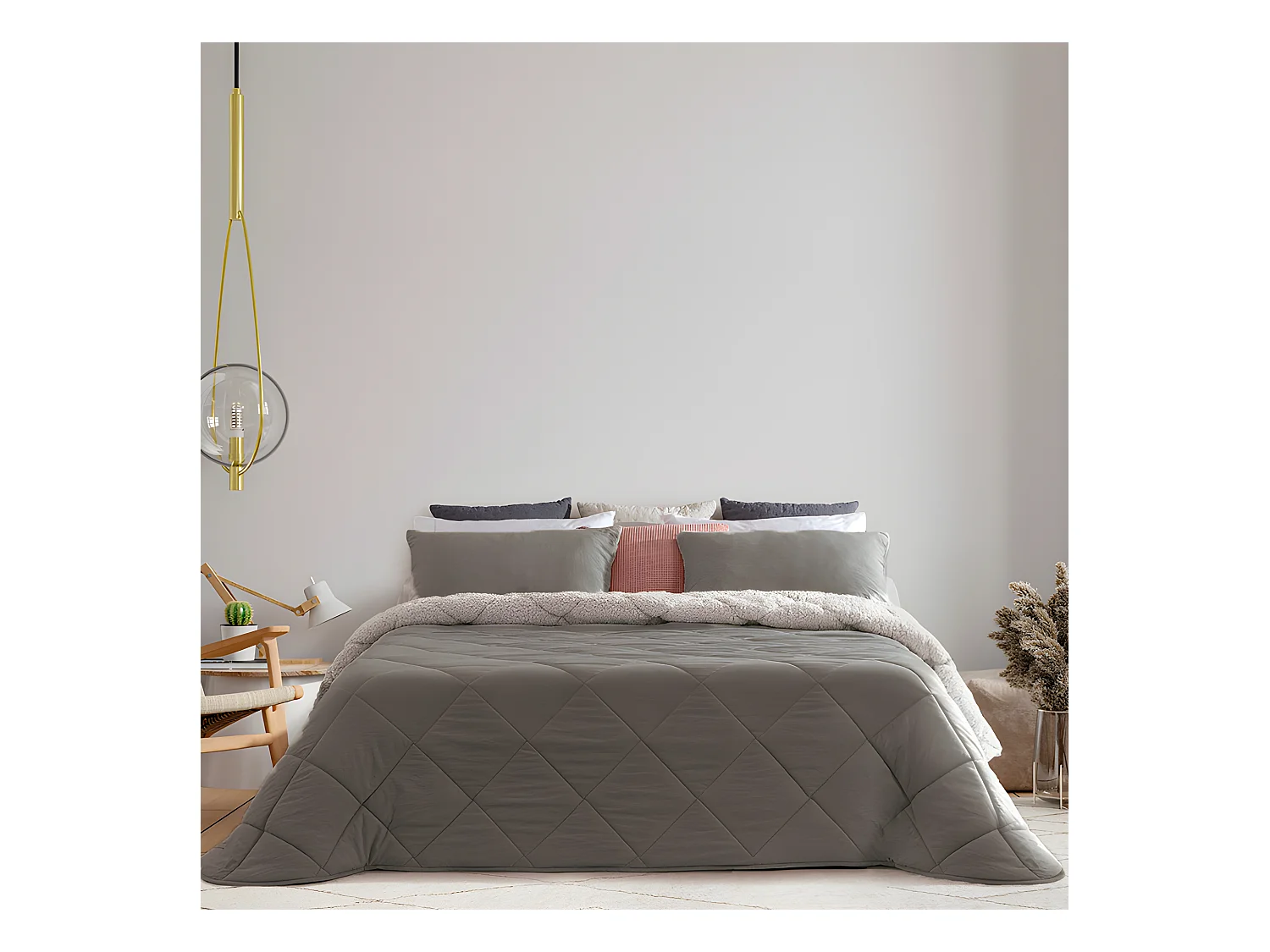 Edredón conforter de invierno sherpa de 3 capas M/ Elegance Lino 235x260cm