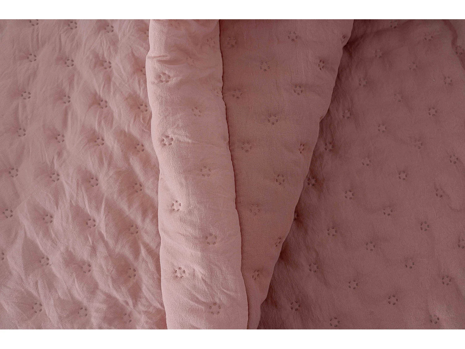 Roze omkeerbaar effen winterdekbed 185x260cm