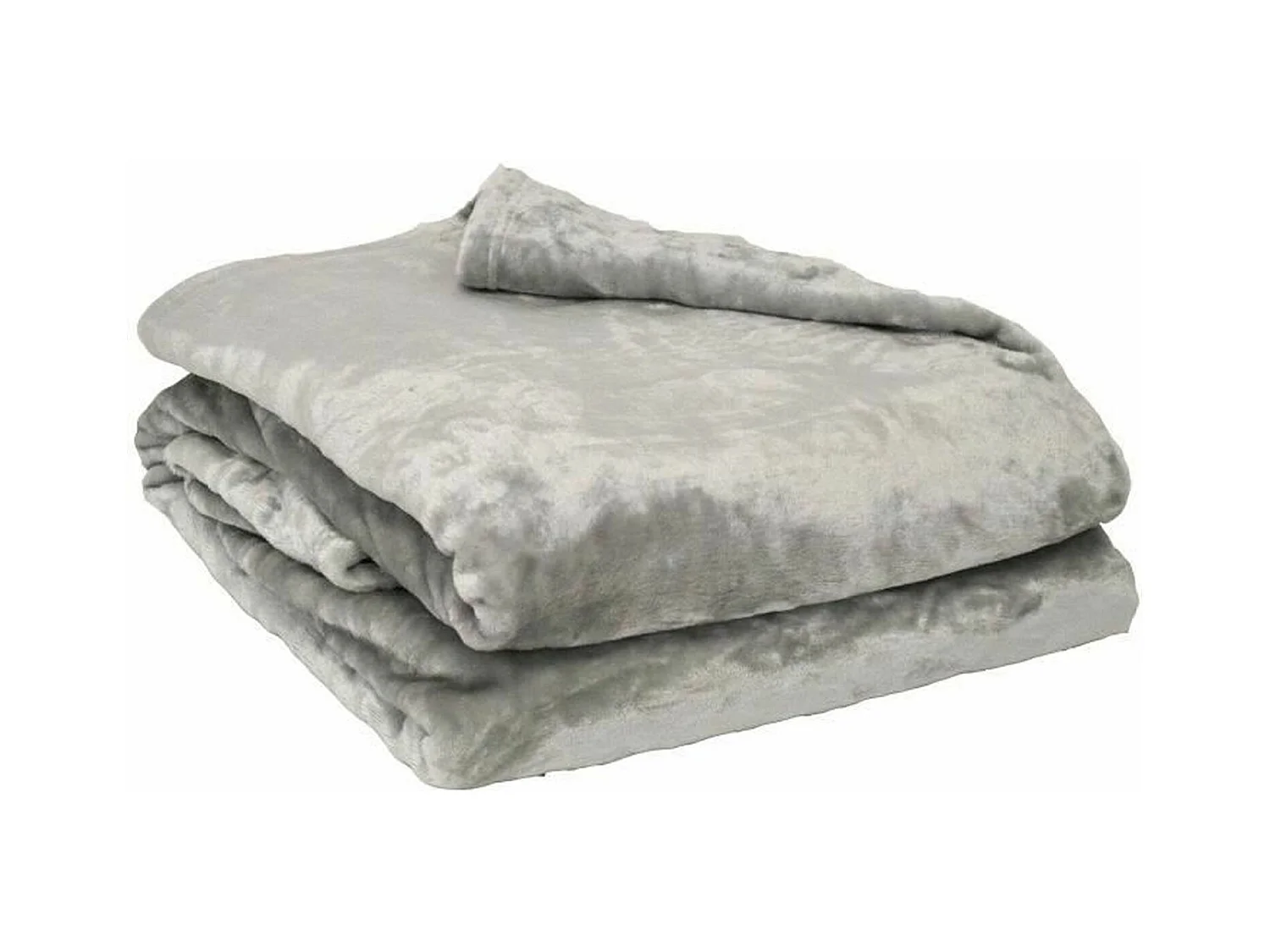 Couverture microflanelle 180 x 220 cm perle