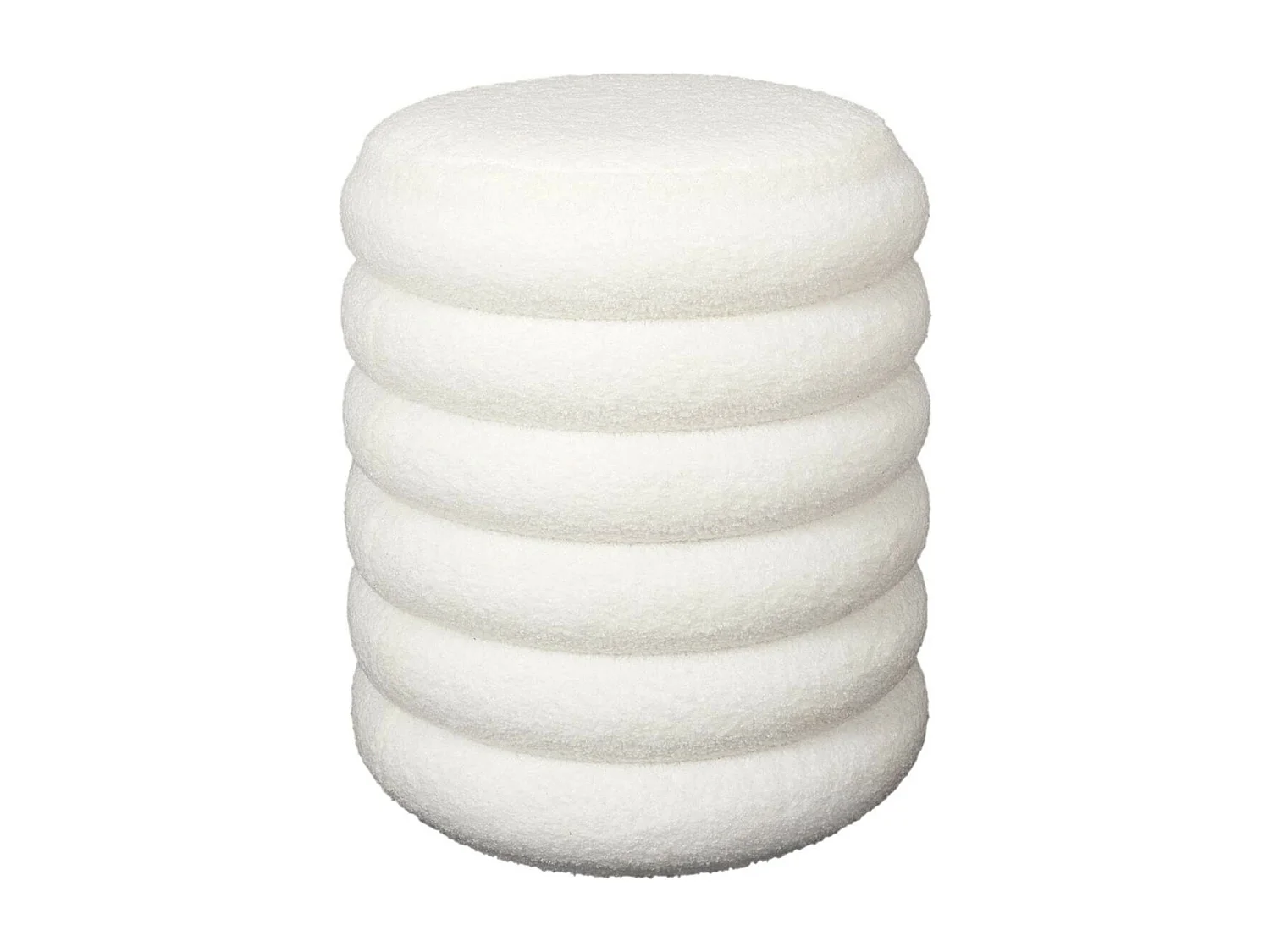 FLOKI - Pouf-Coffre Ø37cm Matelassé Blanc
