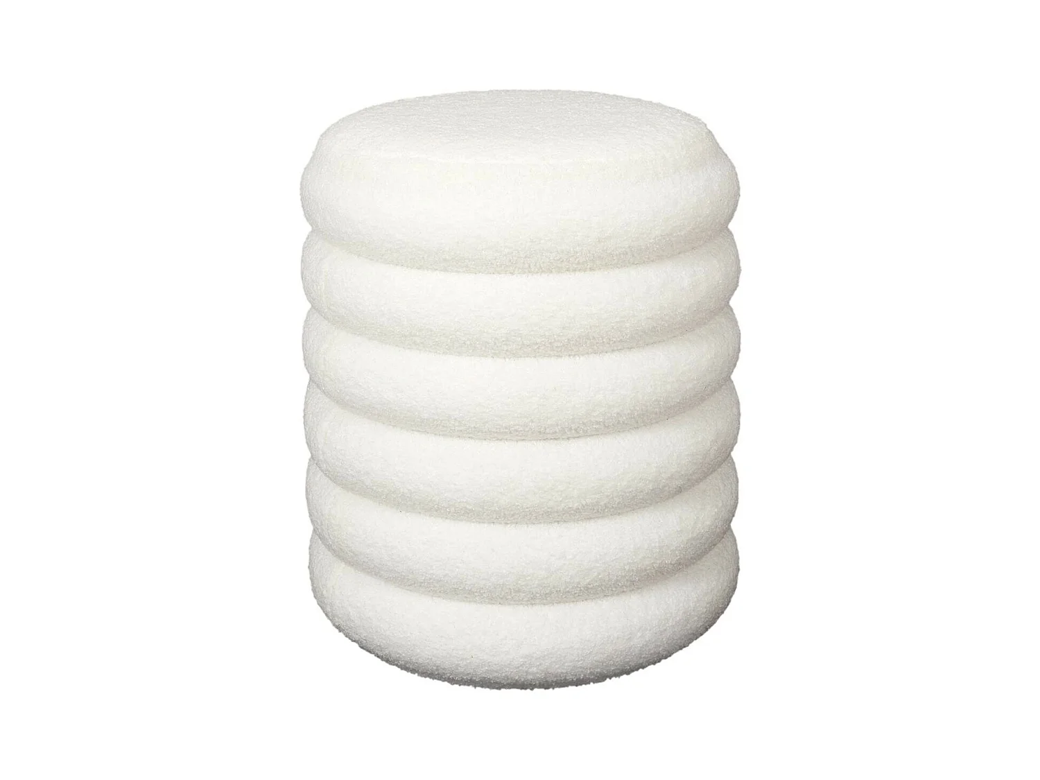 FLOKI - Pouf-Coffre Ø37cm Matelassé Blanc