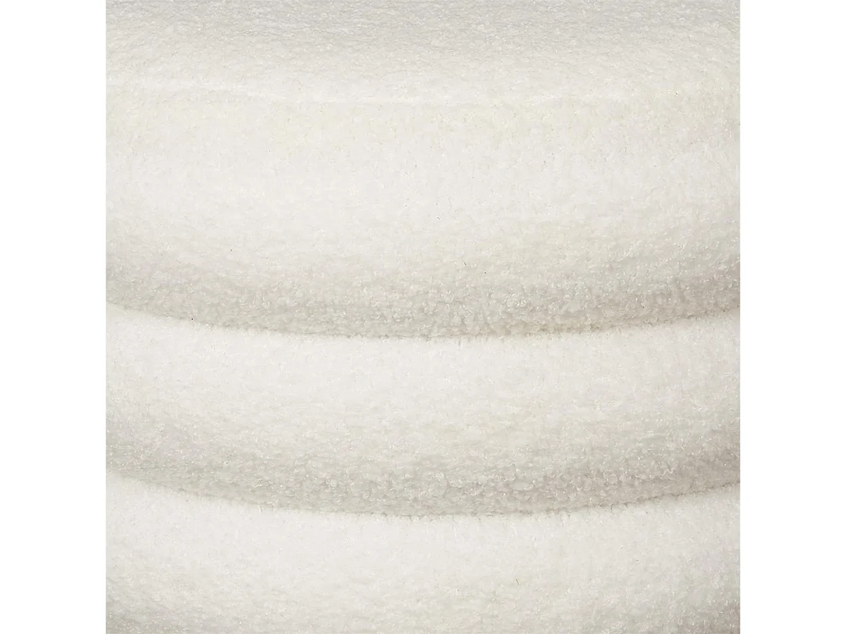 FLOKI - Pouf-Coffre Ø37cm Matelassé Blanc