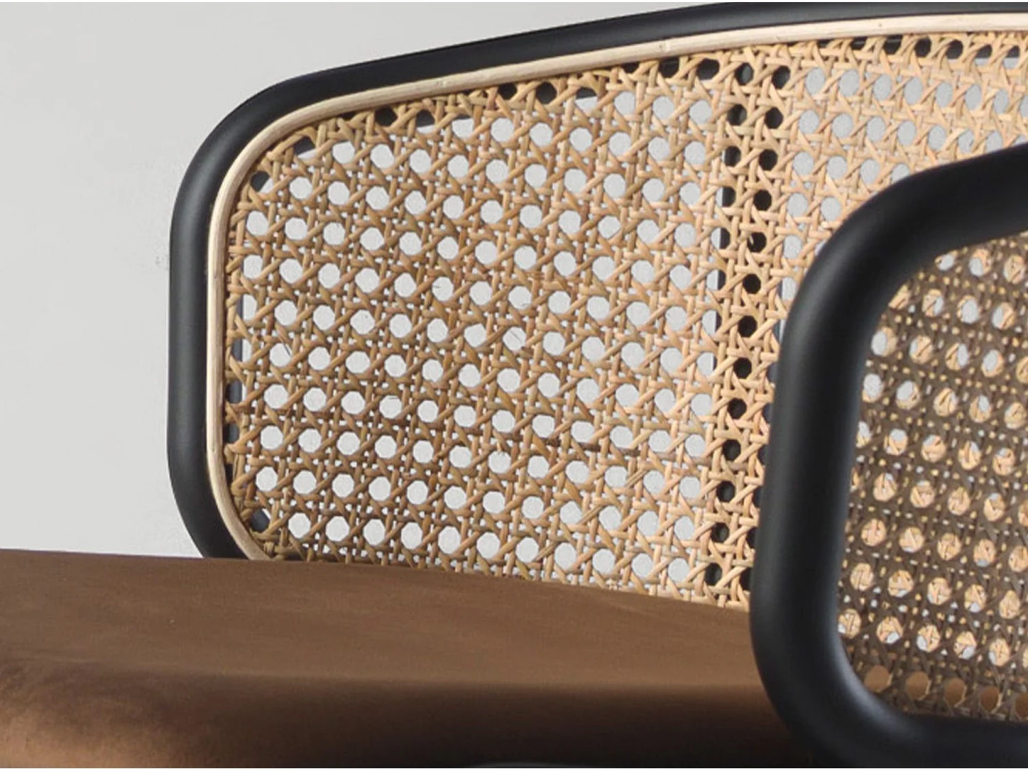 Sgabello in rattan e velluto marrone 4128 ANGEL CERDA