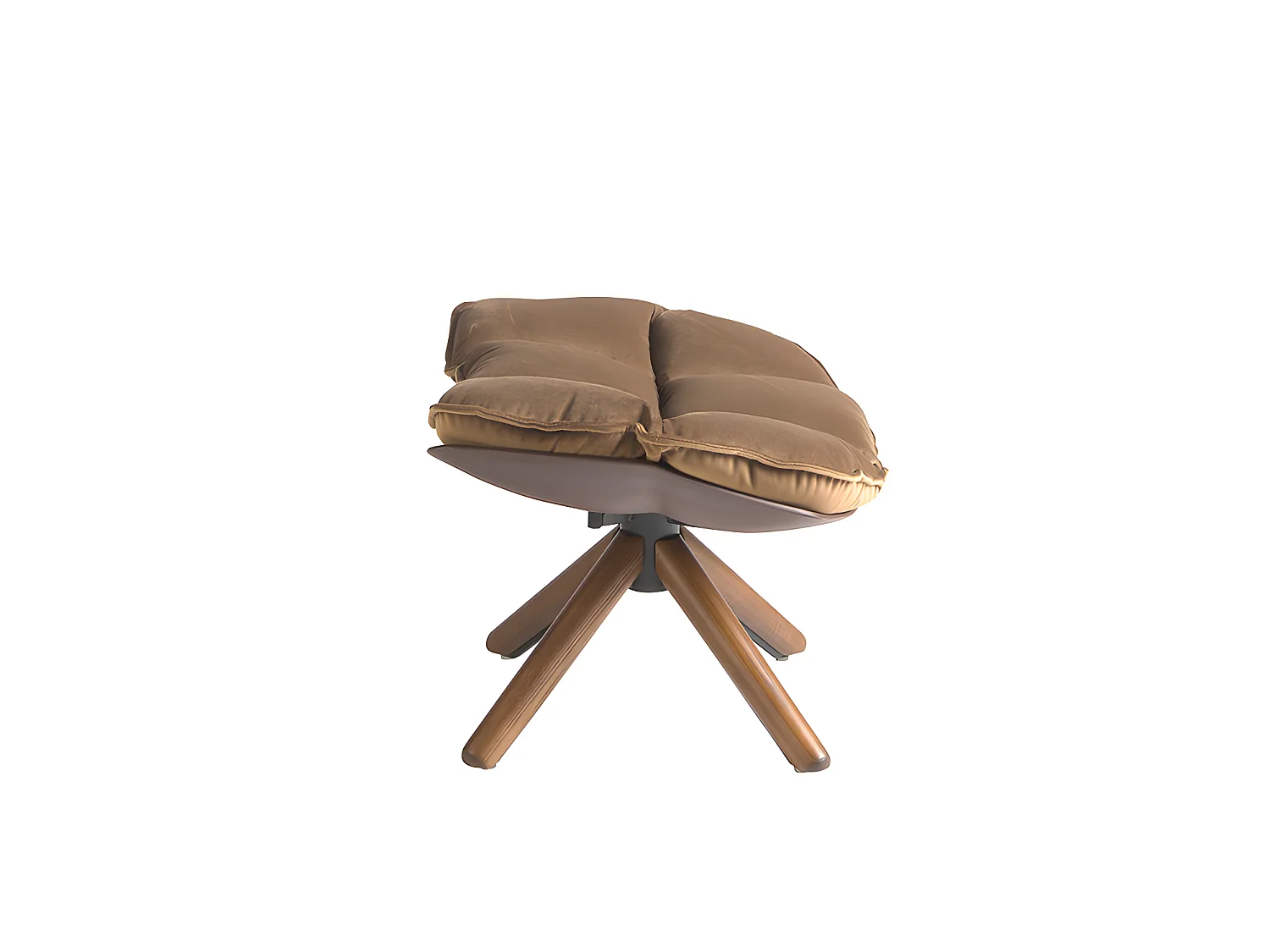 Ottomane aus braunem Samt 5105 ANGEL CERDA