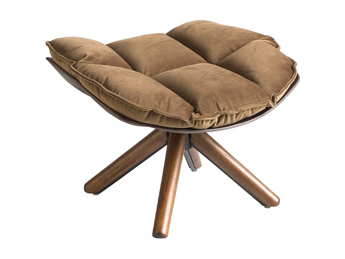 Bruine fluwelen voetenbank 5105 ANGEL CERDA