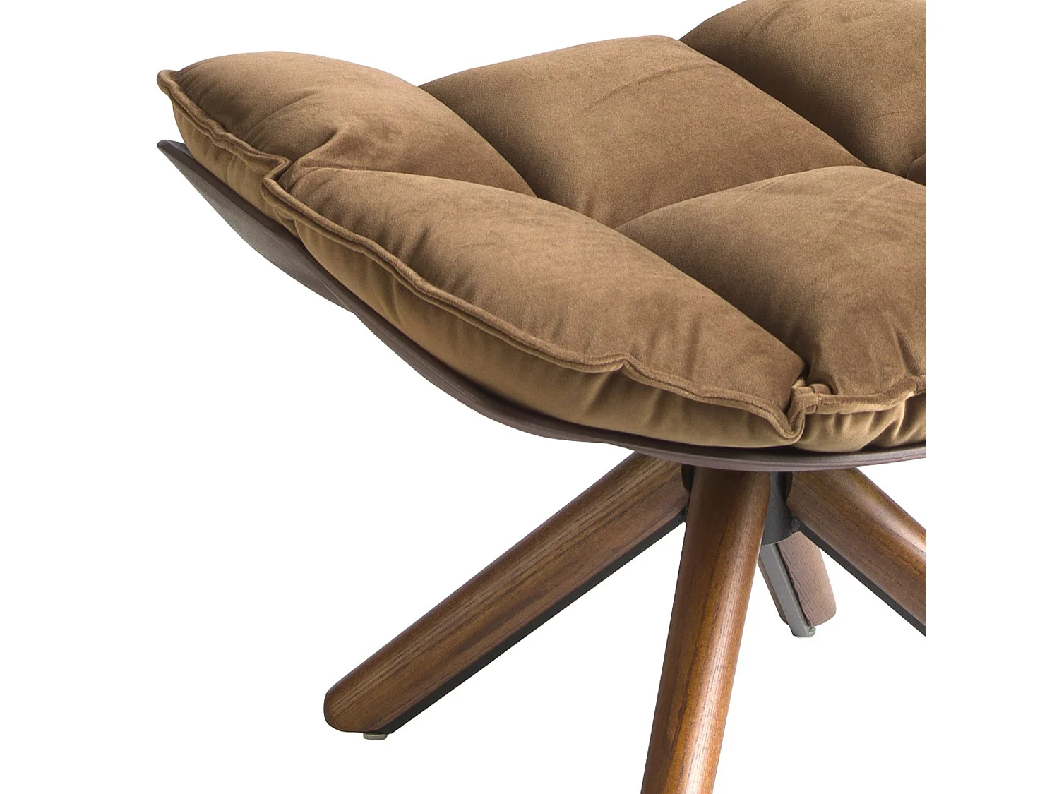 Bruine fluwelen voetenbank 5105 ANGEL CERDA