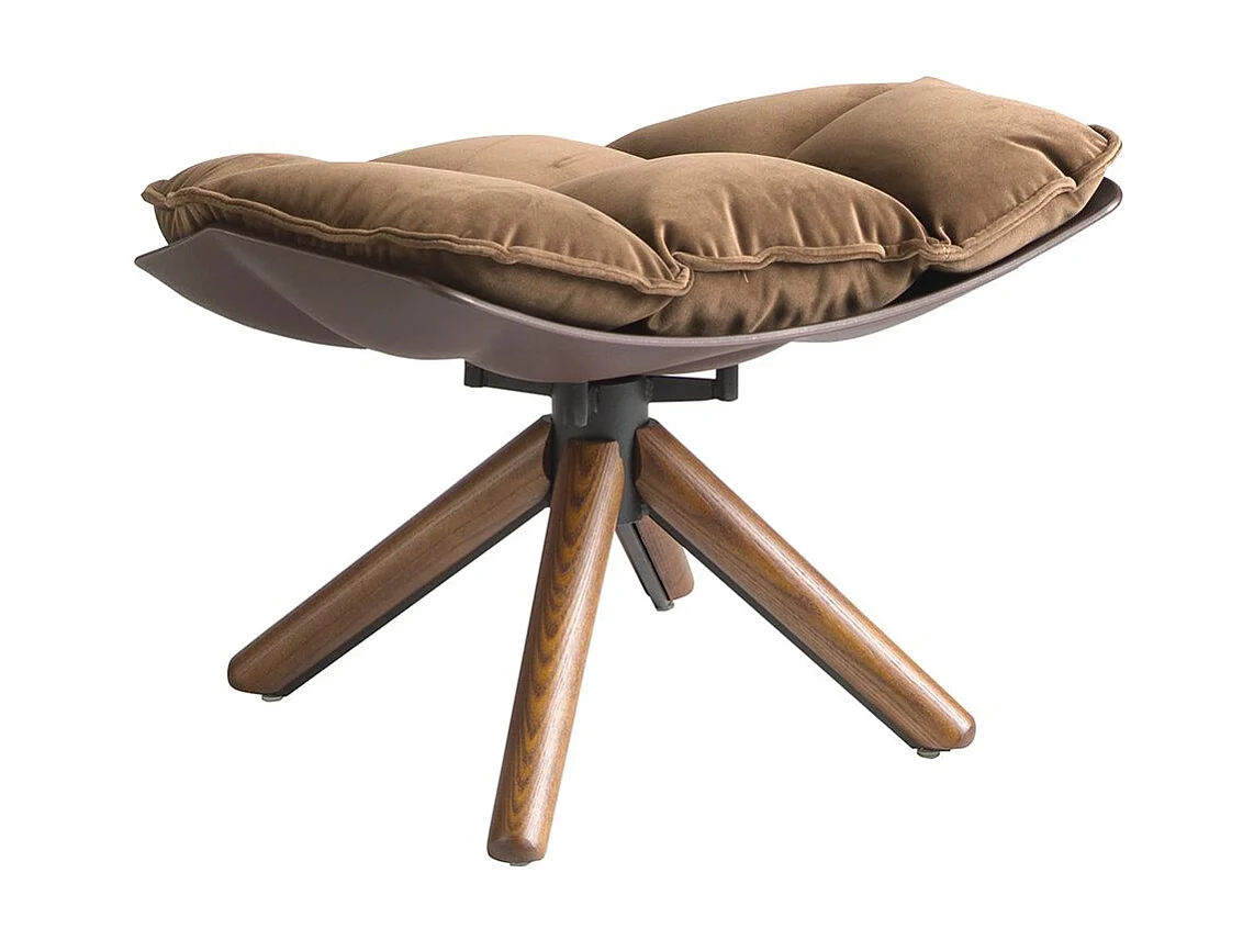 Bruine fluwelen voetenbank 5105 ANGEL CERDA