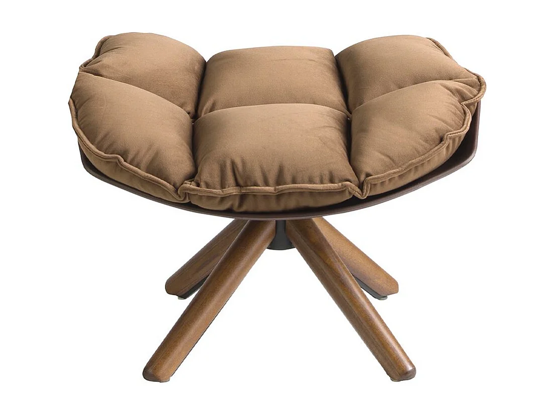 Bruine fluwelen voetenbank 5105 ANGEL CERDA