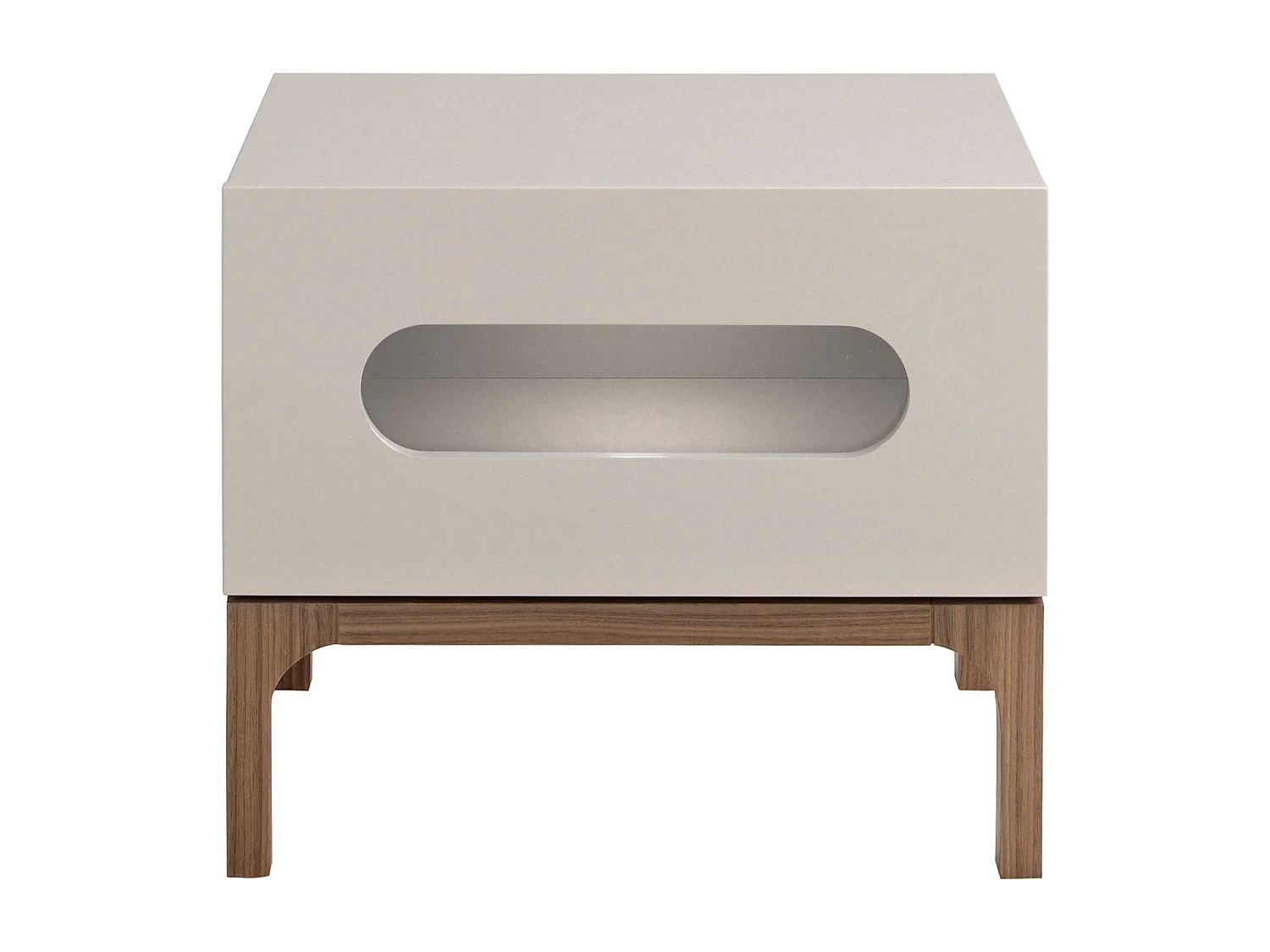 Table de chevet en noyer et gris avec éclairage intérieur 7144 ANGEL CERDA