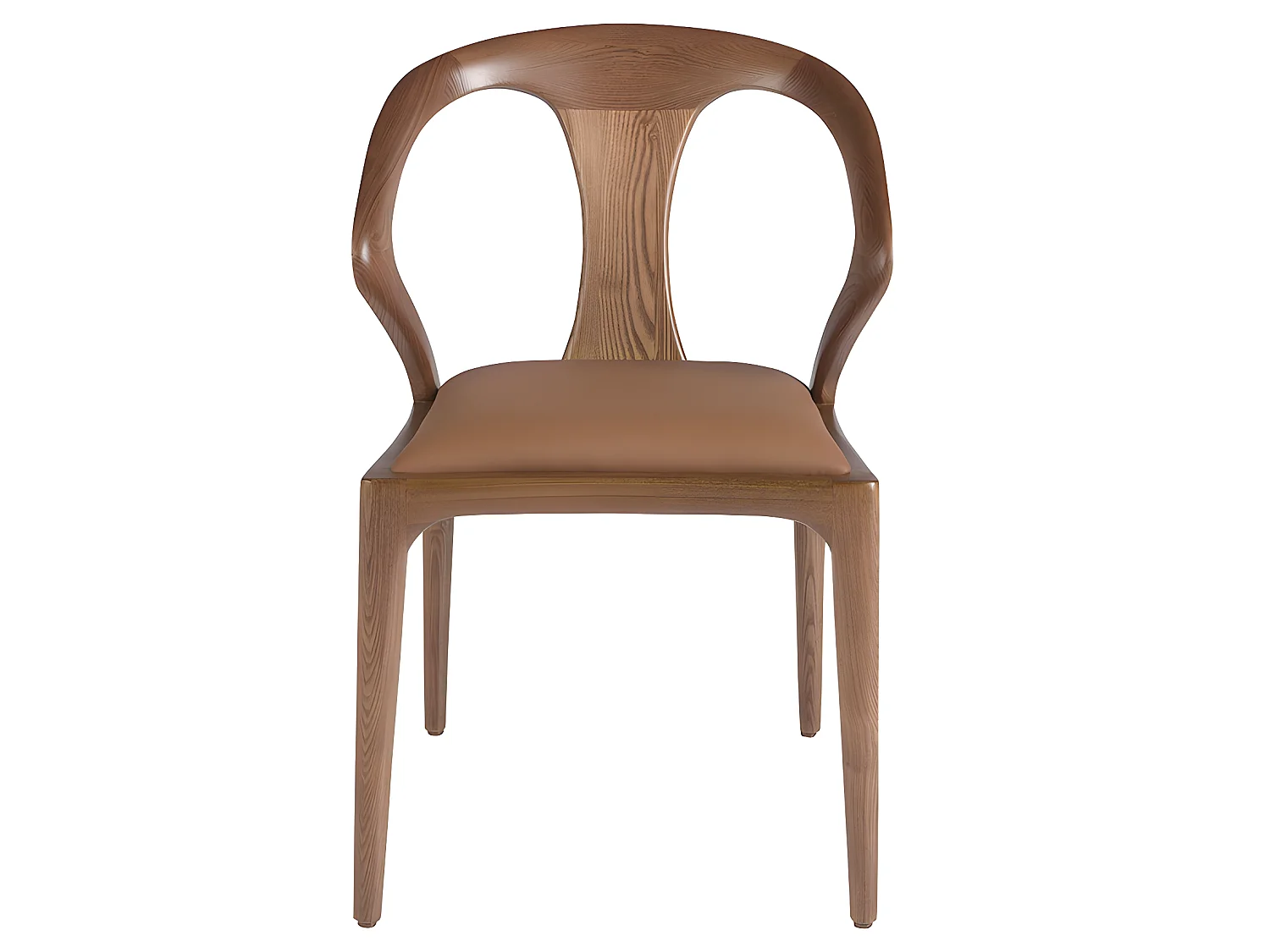 Chaise en simili cuir et noyer 4137 ANGEL CERDA