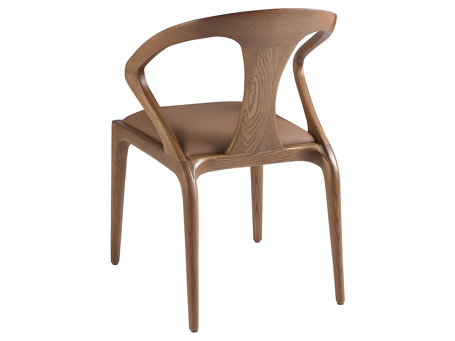 Chaise en simili cuir et noyer 4137 ANGEL CERDA