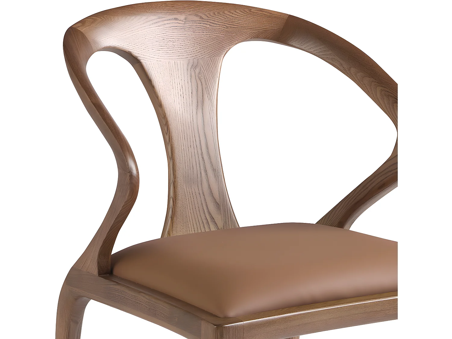 Chaise en simili cuir et noyer 4137 ANGEL CERDA
